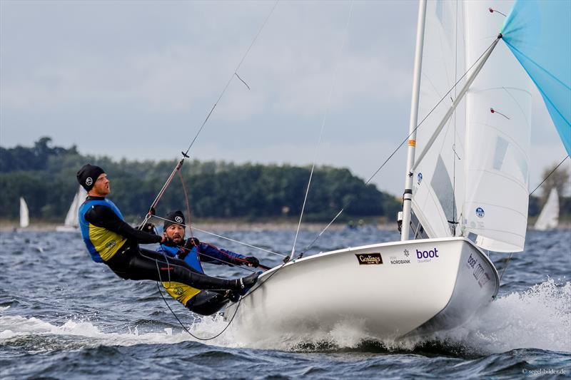 Anton Dahlberg & Fredrik Bergstrom on day 7 of Kieler Woche photo copyright www.segel-bilder.de / Kieler Woche taken at Kieler Yacht Club and featuring the 470 class