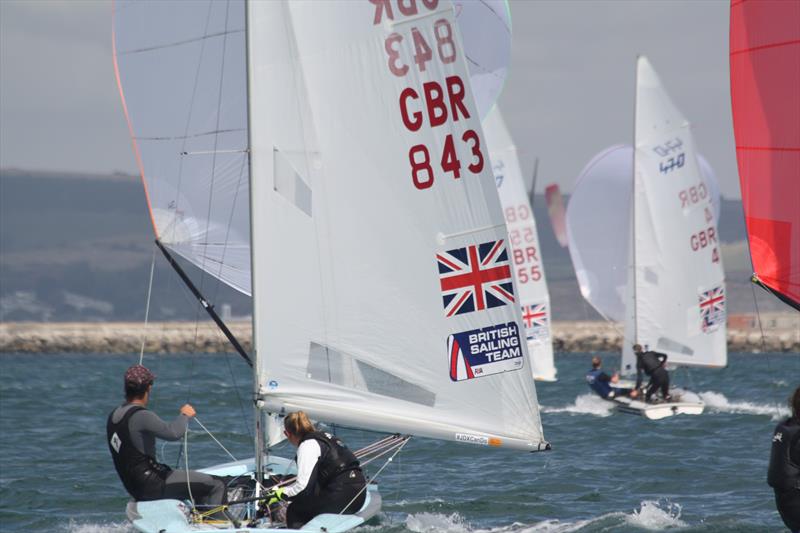 Training ahead of the JDX 470 Nationals at the WPNSA photo copyright Bernard Clark taken at Weymouth & Portland Sailing Academy and featuring the 470 class