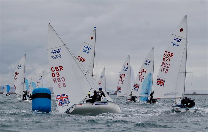 JDX 470 Nationals at the WPNSA day 2 photo copyright Bernard Clark taken at Weymouth & Portland Sailing Academy and featuring the 470 class
