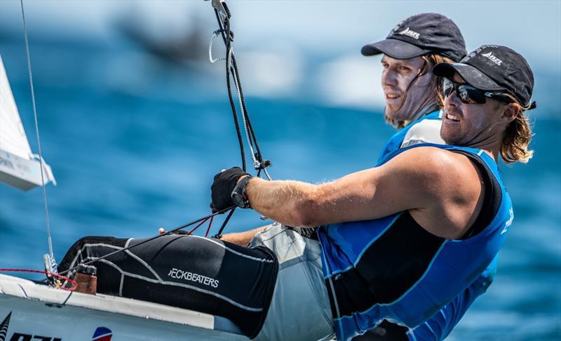 Dan Willcox and Paul Snow-Hansen photo copyright Joao Costa Ferreira taken at Vilamoura Sailing and featuring the 470 class