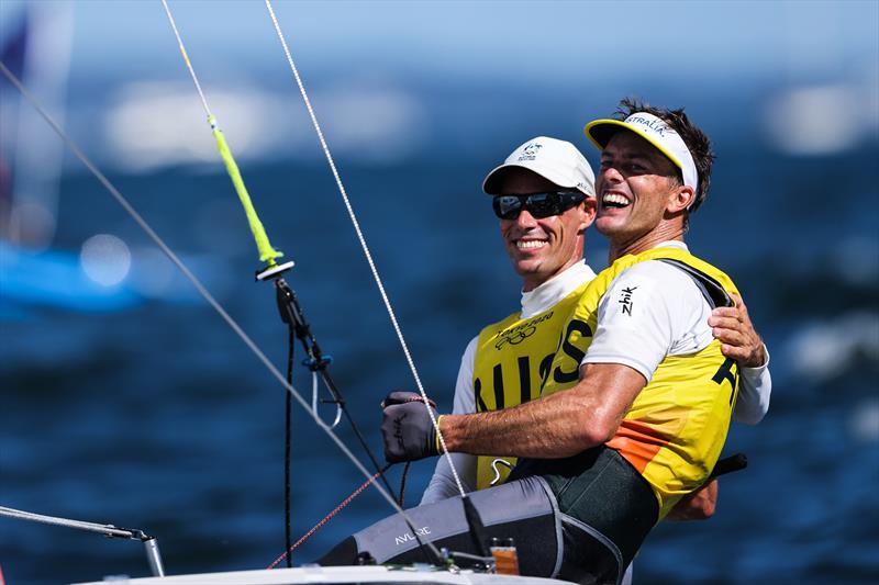 Men's 470 Gold for Mat Belcher and Will Ryan (AUS) at the Tokyo 2020 Olympic Sailing Competition - photo © Sailing Energy / World Sailing