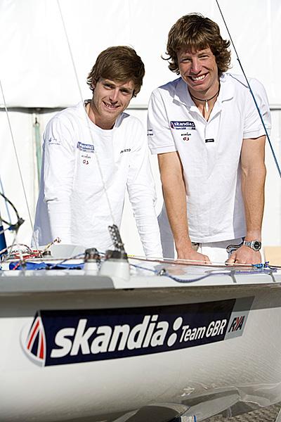 Victory smiles for GBR sailors at the 470 World Championships photo copyright Richard Langdon / Ocean Images taken at  and featuring the 470 class
