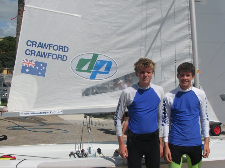 Matthew and Robert Crawford finish third at the 470 Australian nationals photo copyright Matt Crawford taken at Royal Queensland Yacht Squadron and featuring the 470 class