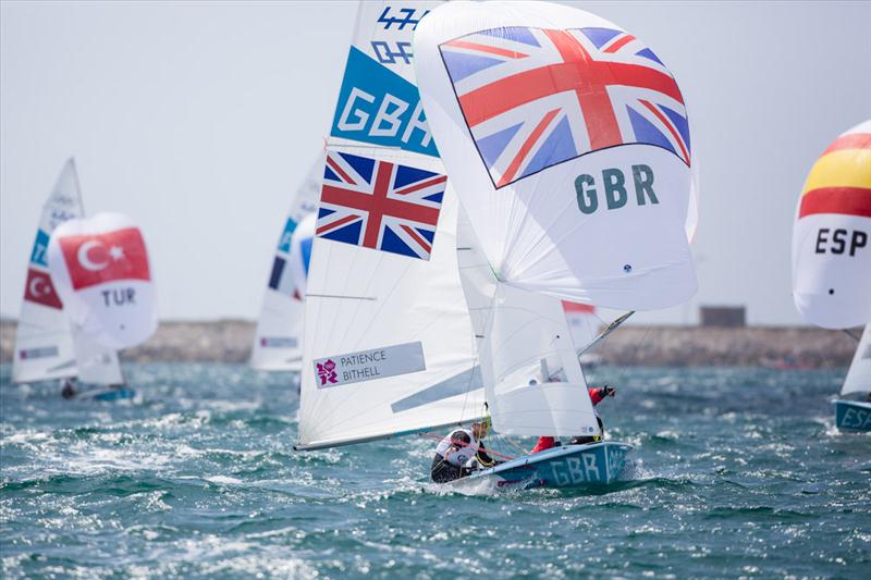 Luke Patience and Stuart Bithell on day five of the London 2012 Olympic Sailing Competition photo copyright Tom Gruitt / www.tom-gruitt.co.uk taken at Weymouth & Portland Sailing Academy and featuring the 470 class