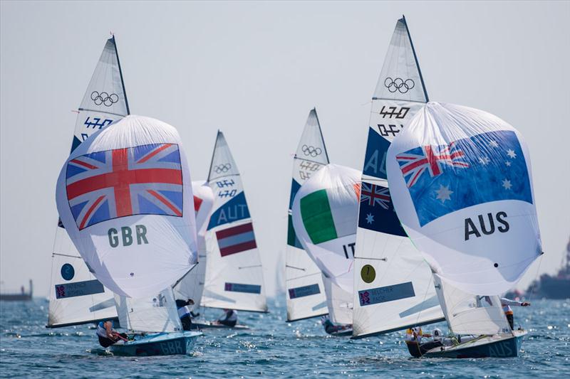 Men's 470 Medal Race at the London 2012 Olympic Sailing Competition photo copyright Tom Gruitt / www.tom-gruitt.co.uk taken at Weymouth & Portland Sailing Academy and featuring the 470 class