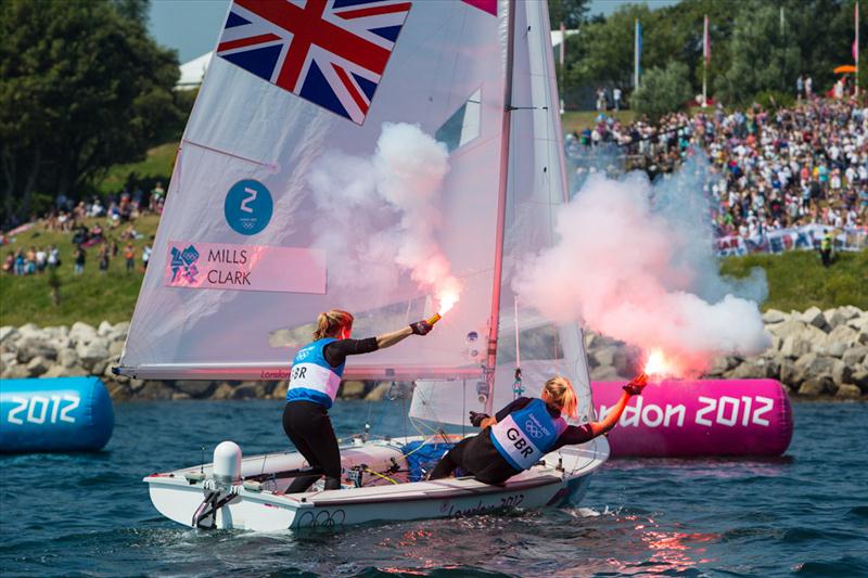 Women's 470 silver for Hannah Mills and Saskia Clark at the London 2012 Olympic Sailing Competition - photo © Tom Gruitt / www.tom-gruitt.co.uk