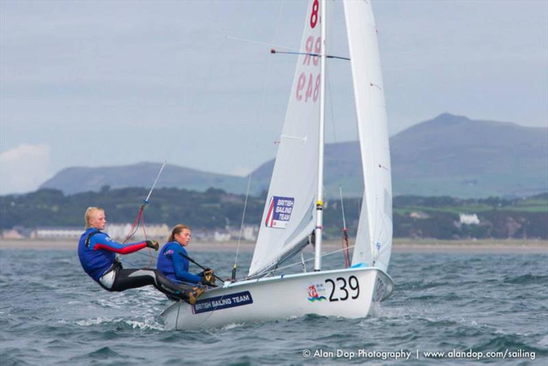 Silver for Joanna Freeman & Katie Tomsett at the 470 Women's Junior Europeans photo copyright Alan Dop Photography / www.alandop.com/sailing taken at Pwllheli Sailing Club and featuring the 470 class