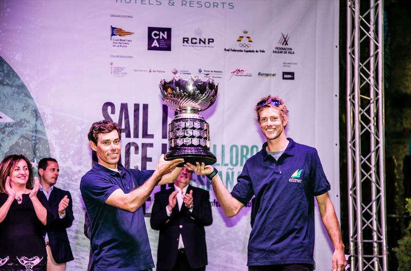 Matt Belcher and Will Ryan winners of the Princesa Sofia Trophy awarded for the most outstanding performance in the  49th Trofeo Princesa Sofia Iberostar, April 7, 2018 photo copyright Jesus Renedo / Sailing Energy / Trofeo Princesa Sofia IBEROSTAR taken at  and featuring the 470 class