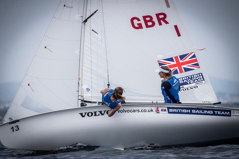 Hannah Mills and Eilidh McIntyre (470) at 2018 World Cup Series Hyères photo copyright Richard Langdon / Sailing Energy / World Sailing taken at COYCH Hyeres and featuring the 470 class