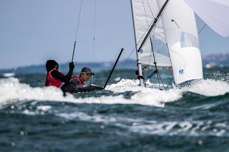 Kit Fong Tong/Anna Lee Fisher (HKG) - 2018 470 European Championships - Day 3 - photo © Nikos Alevromytis / International 470 Class