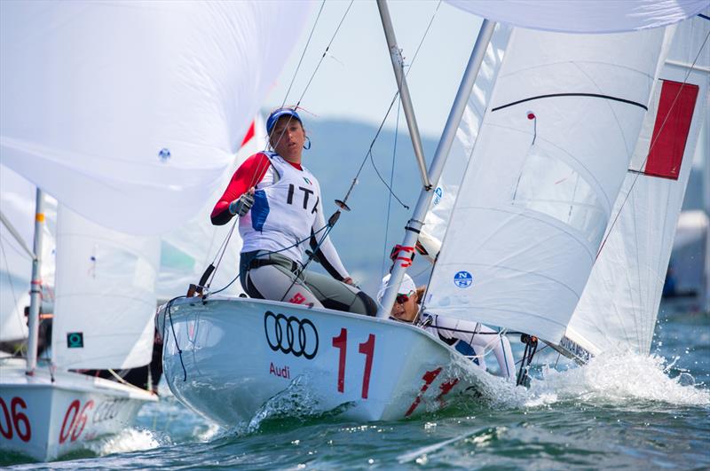 Elena Berta/Bianca Caruso (ITA) - 2018 470 European Championship - Day 5 photo copyright Nikos Alevromytis / International 470 Class taken at Yacht Club Port Bourgas and featuring the 470 class