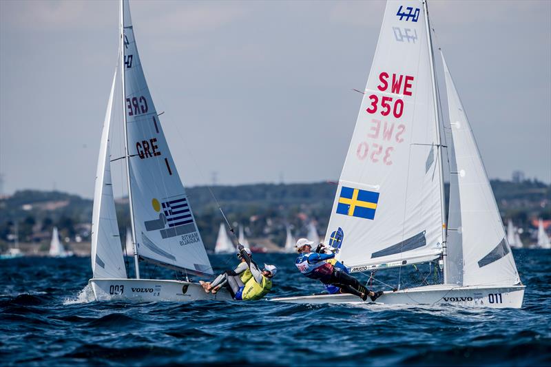 Hempel Sailing World Championships Aarhus 2018 day 2 photo copyright Sailing Energy / World Sailing taken at Sailing Aarhus and featuring the 470 class