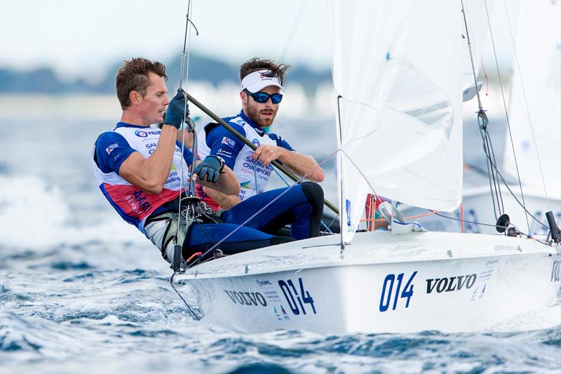 Luke Patience (GBR, helm) celebrated his birthday with a race win in the Mens 470 - with crew Chris Grube (GBR) on day 3 of Hempel Sailing World Championships Aarhus 2018 photo copyright Sailing Energy taken at Sailing Aarhus and featuring the 470 class