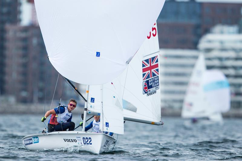 Martin Wrigley and James Taylor on day 5 of Hempel Sailing World Championships Aarhus 2018 photo copyright Sailing Energy / World Sailing taken at Sailing Aarhus and featuring the 470 class