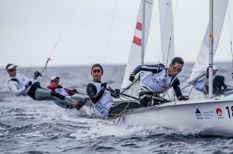 Daichi Takayama and Kimihiko Imamura - World Cup Series Enoshima photo copyright Sailing Energy / World Sailing taken at  and featuring the 470 class