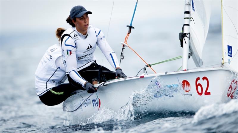 Benedetta di Salle and Alessandra Dubbini (ITA) in the 470 on Day 3 at World Cup Series Enoshima photo copyright Pedro Martinez / Sailing Energy / World Sailing taken at  and featuring the 470 class