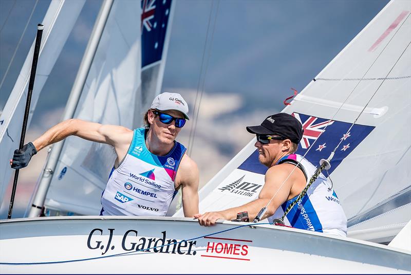 Paul Snow-Hansen and Dan Willcox - 470 - NZL- Day 6 - Hempel Sailing World Cup - Genoa - April 2019 photo copyright Sailing Energy taken at Yacht Club Italiano and featuring the 470 class