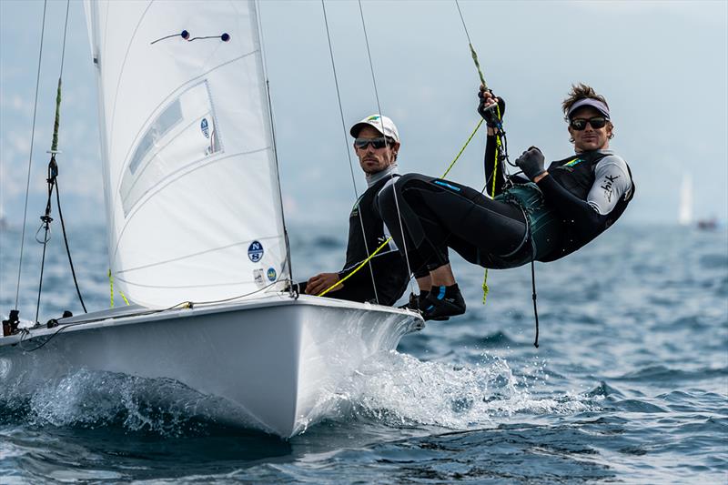 Mat Belcher and Will Ryan - Tokyo 2020 Olympic Test Event photo copyright Beau Outteridge taken at Australian Sailing and featuring the 470 class