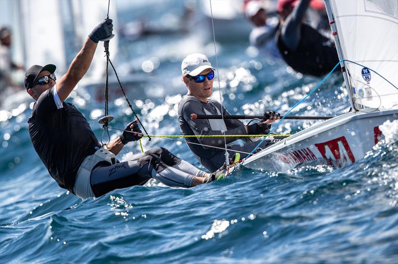 Paul Snow-Hansen and Dan Willcox - Day 4, Yamaha 2019 470 World Championships, Enoshima, Japan - August 2019 - photo © Junichi Hirai / Bulkhead Magazine Japan