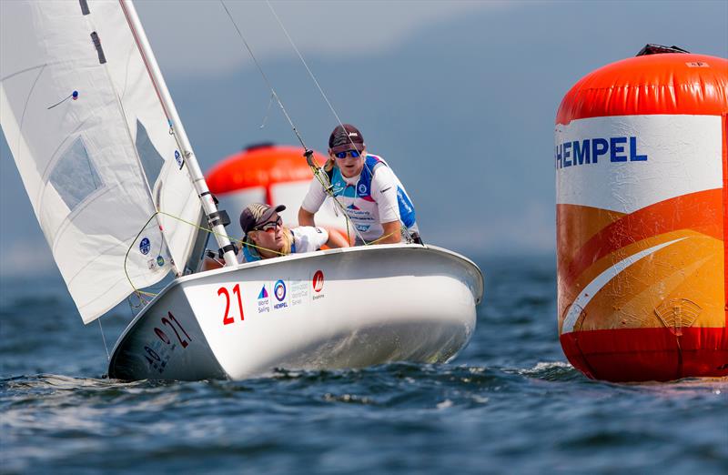  Susannah Pyatt and Brianna Reynolds-Smith  - 470 medal race at the World Cup Series regatta in Enoshima. - Enoshima , Round 1 of the 2020 World Cup Series - September 1, 2019 photo copyright Pedro Martinez / Sailing Energy / World Sailing taken at  and featuring the 470 class