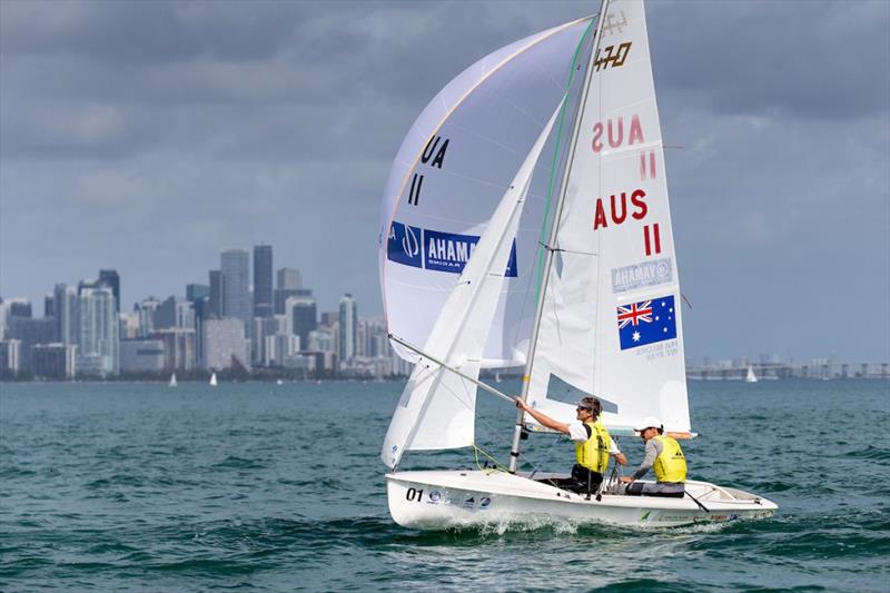 Australian Sailing Team at 2020 Hempel World Cup Series Miami photo copyright Sailing Energy / World Sailing taken at  and featuring the 470 class