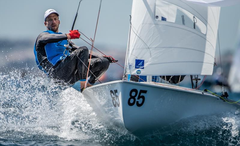 Peponnet/Milon - France - Day 4 - Open Mens European 470 championship - Vilamoura, Portugal - May 2021 photo copyright Joao Costa Ferreira taken at Vilamoura Sailing and featuring the 470 class