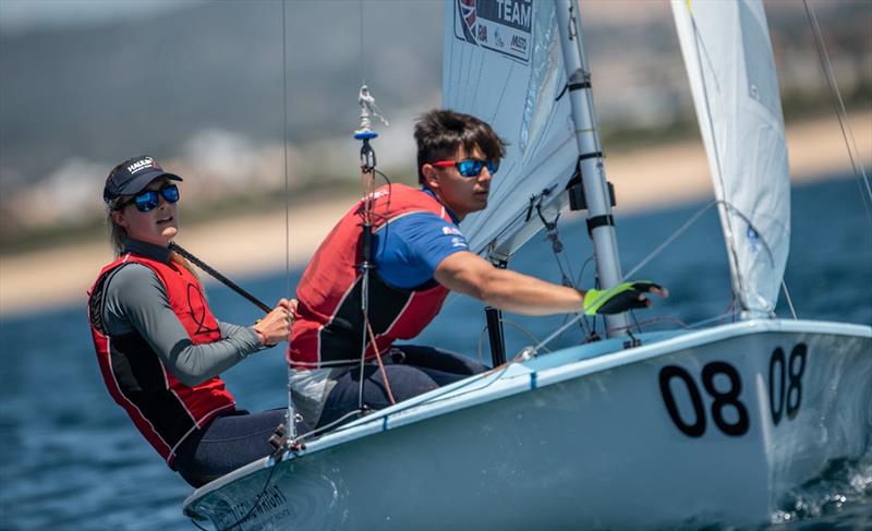 Vita Heathcote and Ryan Orr at the 2021 470 European Championships photo copyright Joao Costa Ferreira taken at  and featuring the 470 class