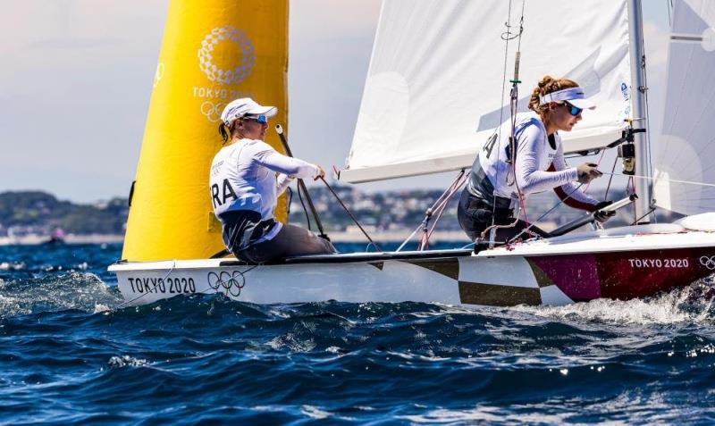 Camille Lecointre and Aloise Retornaz (FRA) photo copyright World Sailing taken at  and featuring the 470 class