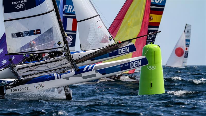 Tokyo2020 - Day 5 - July, 29, - Enoshima, Japan. - Nacra 17 photo copyright Richard Gladwell - Sail-World.com / nz taken at  and featuring the 470 class