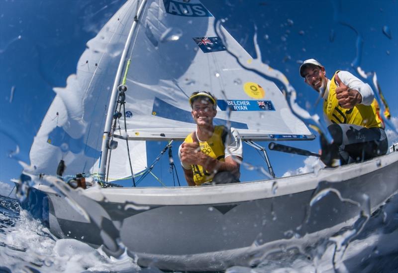 Mat Belcher and Will Ryan - Tokyo 2020 Olympics photo copyright Sailing Energy / World Sailing taken at  and featuring the 470 class