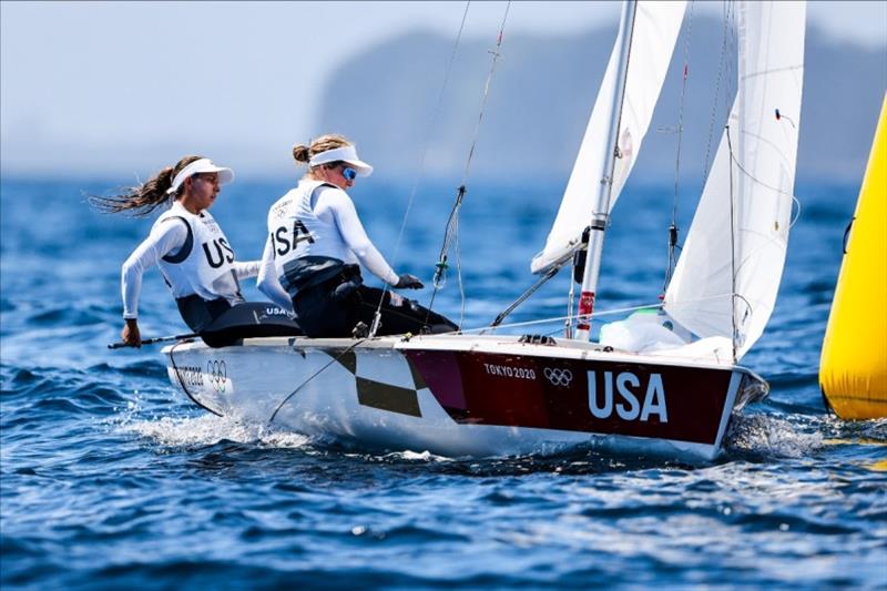 Nikki Barnes (St. Thomas, USVI) and Lara Dallman-Weiss (Shoreview, Minn.) - Tokyo 2020 Olympics photo copyright Sailing Energy / US Sailing taken at  and featuring the 470 class