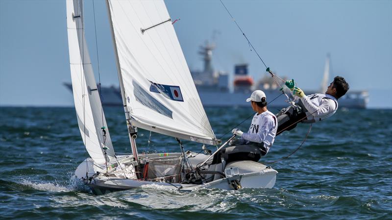 Japan - 470 Medal Race - Tokyo2020 - Day 10 - August 4,, Enoshima, Japan - photo © Richard Gladwell - Sail-World.com / nz