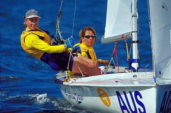 Jenny Armstrong (left) and Belinda Stowell - 2000 Olympic Gold medallists - Womens 470 photo copyright Australian Sailing Hall of Fame taken at Royal Sydney Yacht Squadron and featuring the 470 class