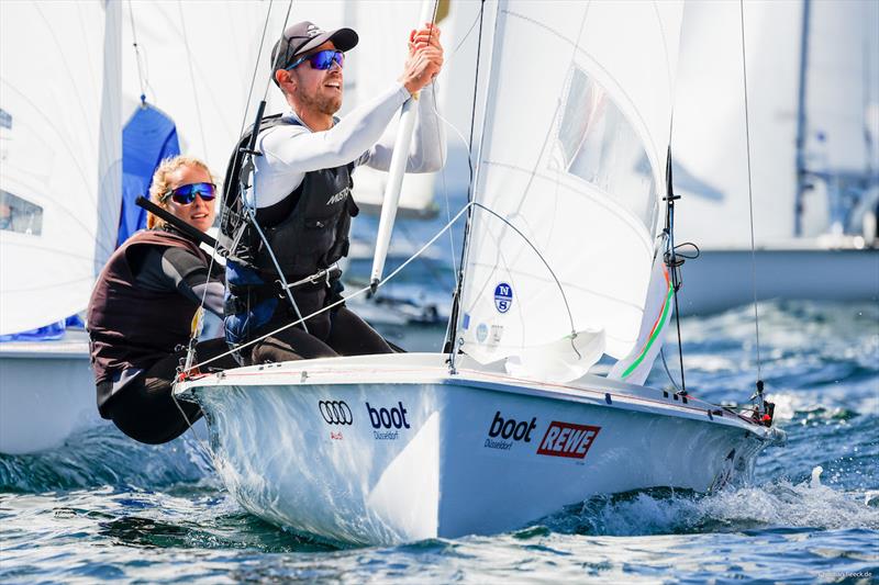 The top performance of Luise Wanser and Philipp Autenrieth in the 470 led to second place overall at the start of Kiel Week - photo © ChristianBeeck.de / Kieler Woche