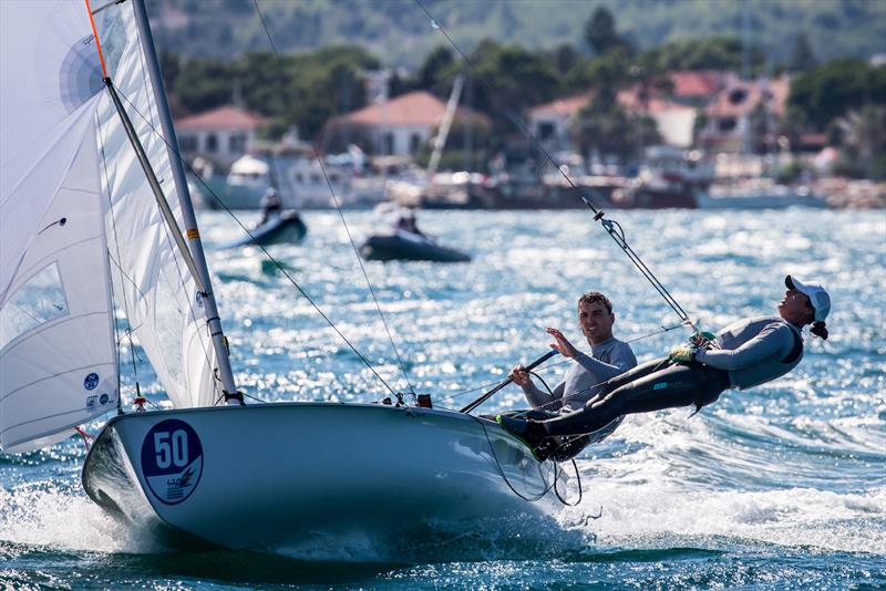 470 Europeans 2022 day 1 photo copyright Nikos Alevromytis taken at  and featuring the 470 class