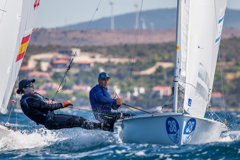 470 Europeans 2022 day 2 photo copyright Nikos Alevromytis taken at  and featuring the 470 class