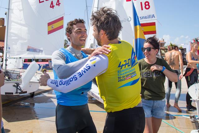 470 Europeans 2022 medal race photo copyright Nikos Alevromytis taken at  and featuring the 470 class