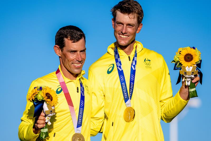 Mat Belcher and Will Ryan at the Tokyo Olympics photo copyright Sailing Energy taken at Australian Sailing and featuring the 470 class