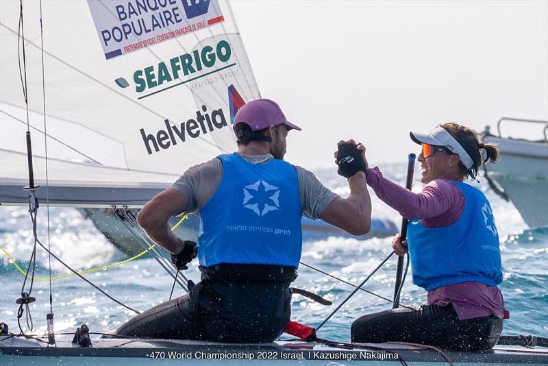 470 Worlds at Sdot Yam, Israel: bronze for Lecointre & Mion (FRA) photo copyright Int. 470 Class taken at Sdot Yam Sailing Club and featuring the 470 class