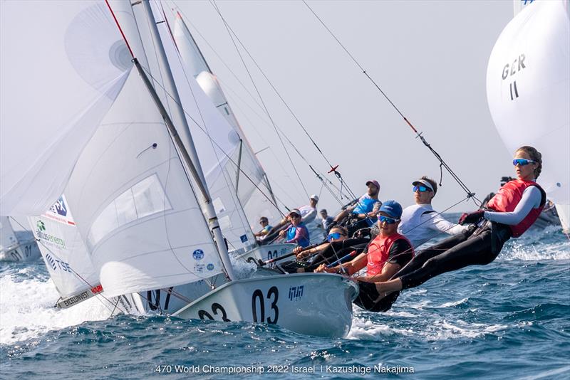 470 Worlds at Sdot Yam, Israel: Pacaud & de Gennes (FRA) finish 4th overall photo copyright Int. 470 Class taken at Sdot Yam Sailing Club and featuring the 470 class