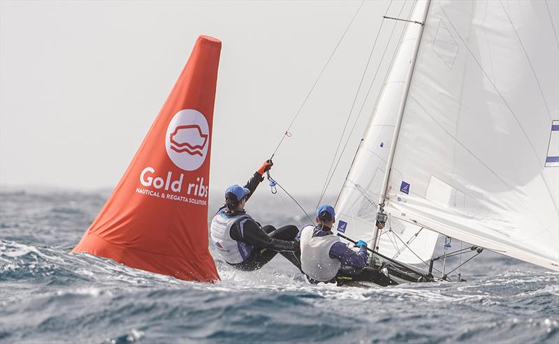 Hasson & Lasry (ISR) were masterful in the tough conditions - Lanzarote International Regatta 2023 photo copyright Sailing Energy/ Lanzarote Sailing Center taken at Lanzarote Sailing Center and featuring the 470 class