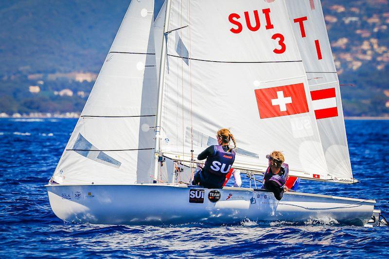 SUI on day 3 - 54th Semaine Olympique Française - Toulon Provence Méditerranée photo copyright Sailing Energy / Semaine Olympique Française taken at COYCH Hyeres and featuring the 470 class