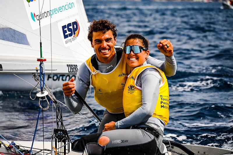 470 gold for Jordi Xammar- Hernandez & Nora Brugman (ESP) at 54th Semaine Olympique Française - Toulon Provence Méditerranée photo copyright Sailing Energy / Semaine Olympique Française taken at COYCH Hyeres and featuring the 470 class