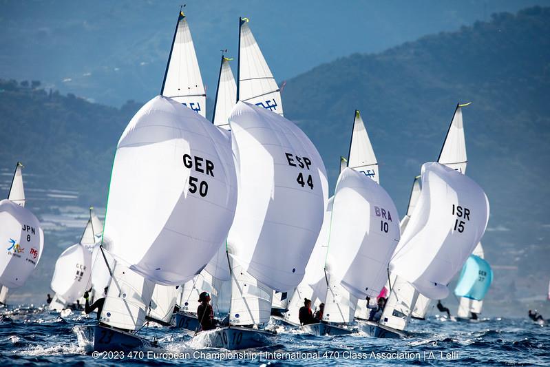 470 Europeans in San Remo, Italy day 1 photo copyright A Lelli taken at Yacht Club Sanremo and featuring the 470 class