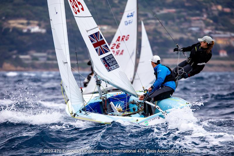 Racing abandoned eventually - 470 Europeans in San Remo, Italy day 2 photo copyright A Lelli taken at Yacht Club Sanremo and featuring the 470 class