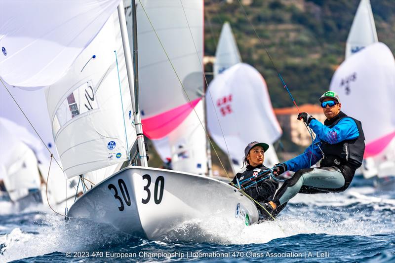 470 Europeans in San Remo, Italy day 4 photo copyright A Lelli taken at Yacht Club Sanremo and featuring the 470 class