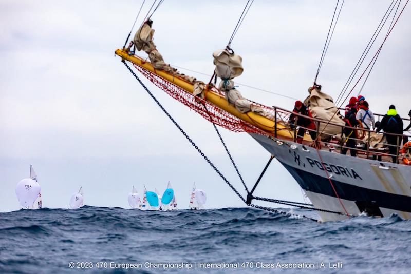 470 Europeans in San Remo, Italy day 5 photo copyright A Lelli taken at Yacht Club Sanremo and featuring the 470 class