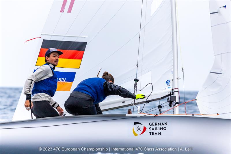 470 Europeans in San Remo, Italy - final day photo copyright A Lelli taken at Yacht Club Sanremo and featuring the 470 class