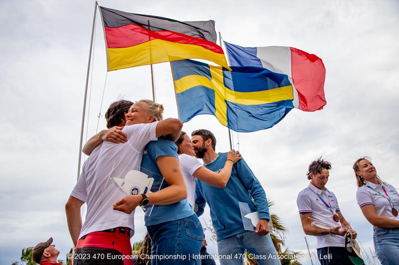 470 Europeans in San Remo, Italy - final day photo copyright A Lelli taken at Yacht Club Sanremo and featuring the 470 class