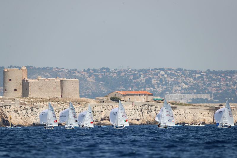 Paris 2024 Olympic Test Event Day 1 photo copyright World Sailing taken at  and featuring the 470 class